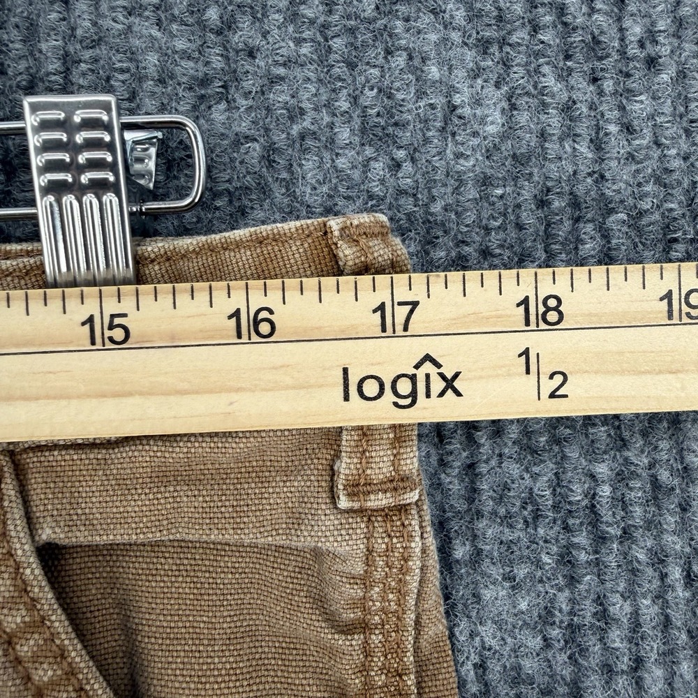 Carhartt slim fit brown duck canvas carpenter work pants women's 8R 34x30 - Picture 5 of 11